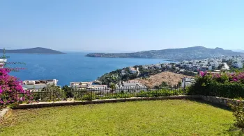 Uninterrupted sea view furnished Kizilburun Bodrum family villa